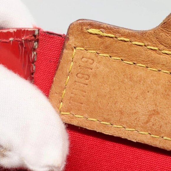 LOUIS VUITTON Monogram Vernis Stanton Tote Bag Red M91078 LV Auth bs28812 - Picture 13 of 16